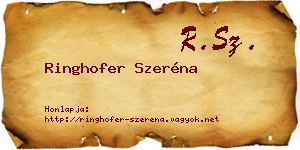 Ringhofer Szeréna névjegykártya